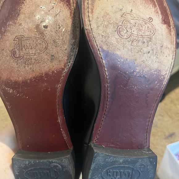 Justin Roper Men's Cowboy Boots Size 8 1/2D Black - Picture 6 of 9